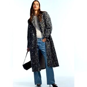 H&M Leopard Print Teddy Jacket